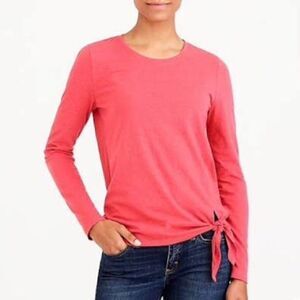 JCREW Mercantile Side Tie Long Sleeve Tee